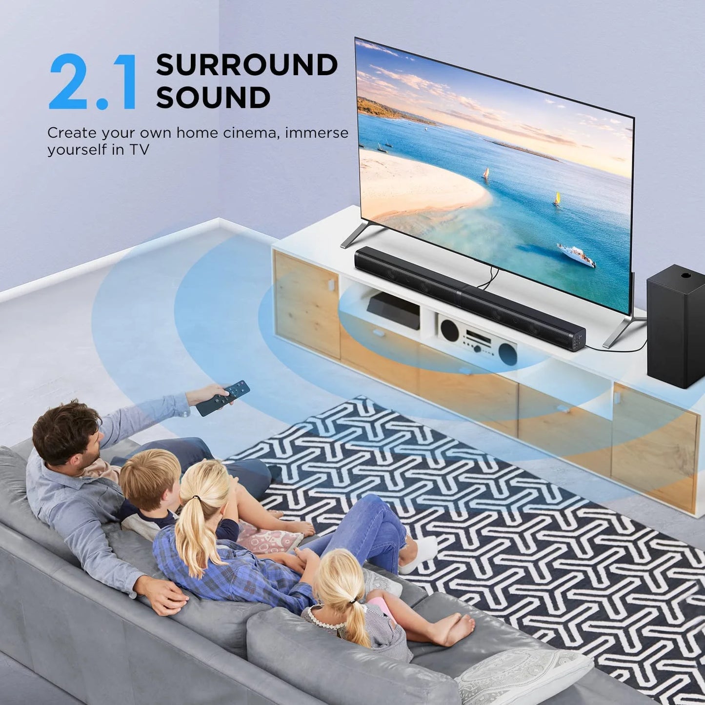 Sound Bar for Smart TV with Dolby Atmos