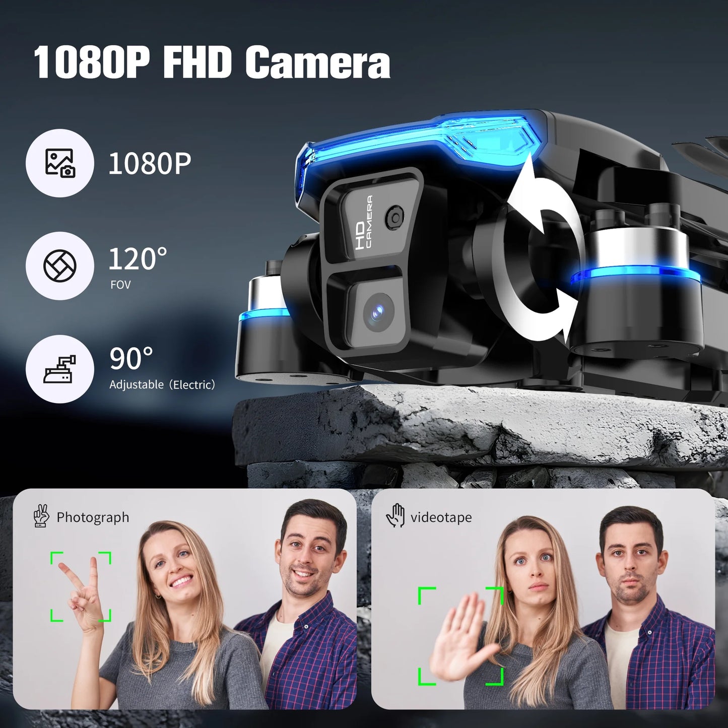 4K Professional Dual Camera 6CH Foldable Drone