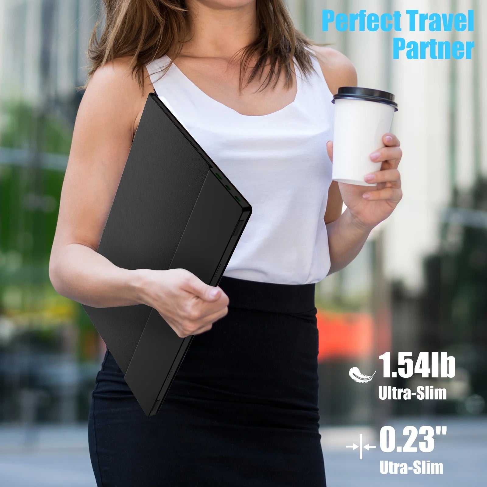 15.6'' Portable Monitor with Case (Black)