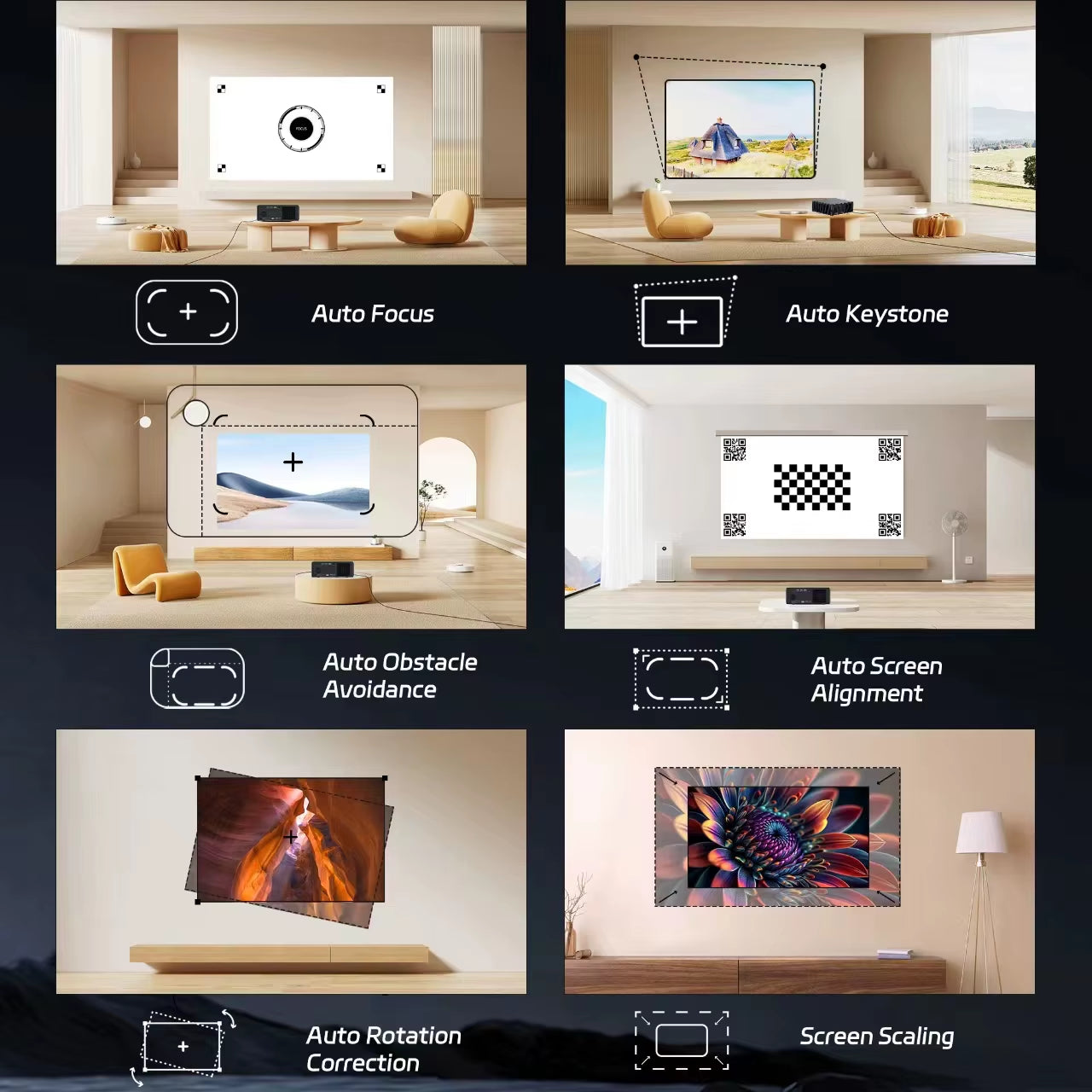 C4 PRO 1080P Projector Full HD 4K 1200ANSI Projectors