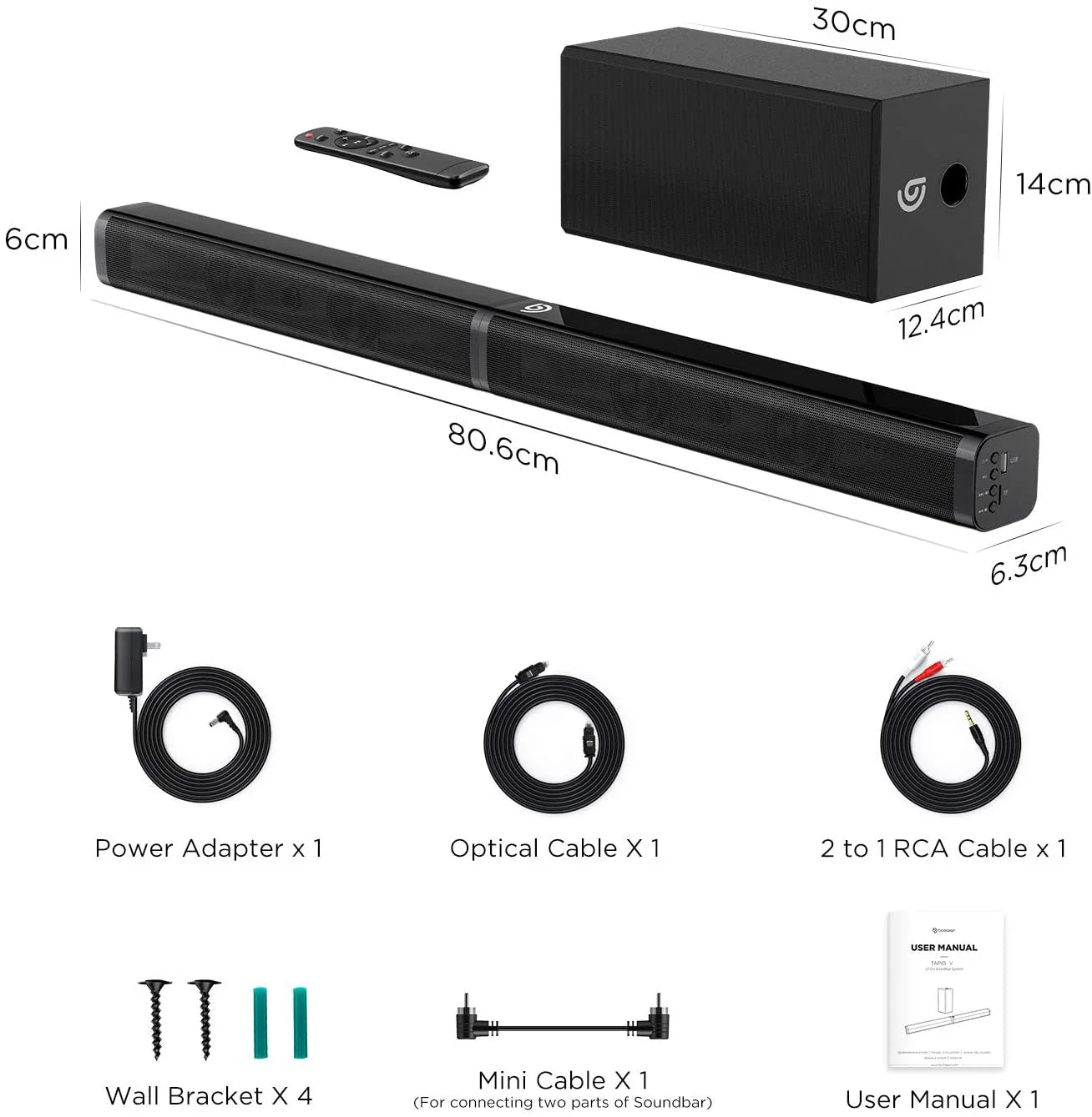 Sound Bar for Smart TV with Dolby Atmos
