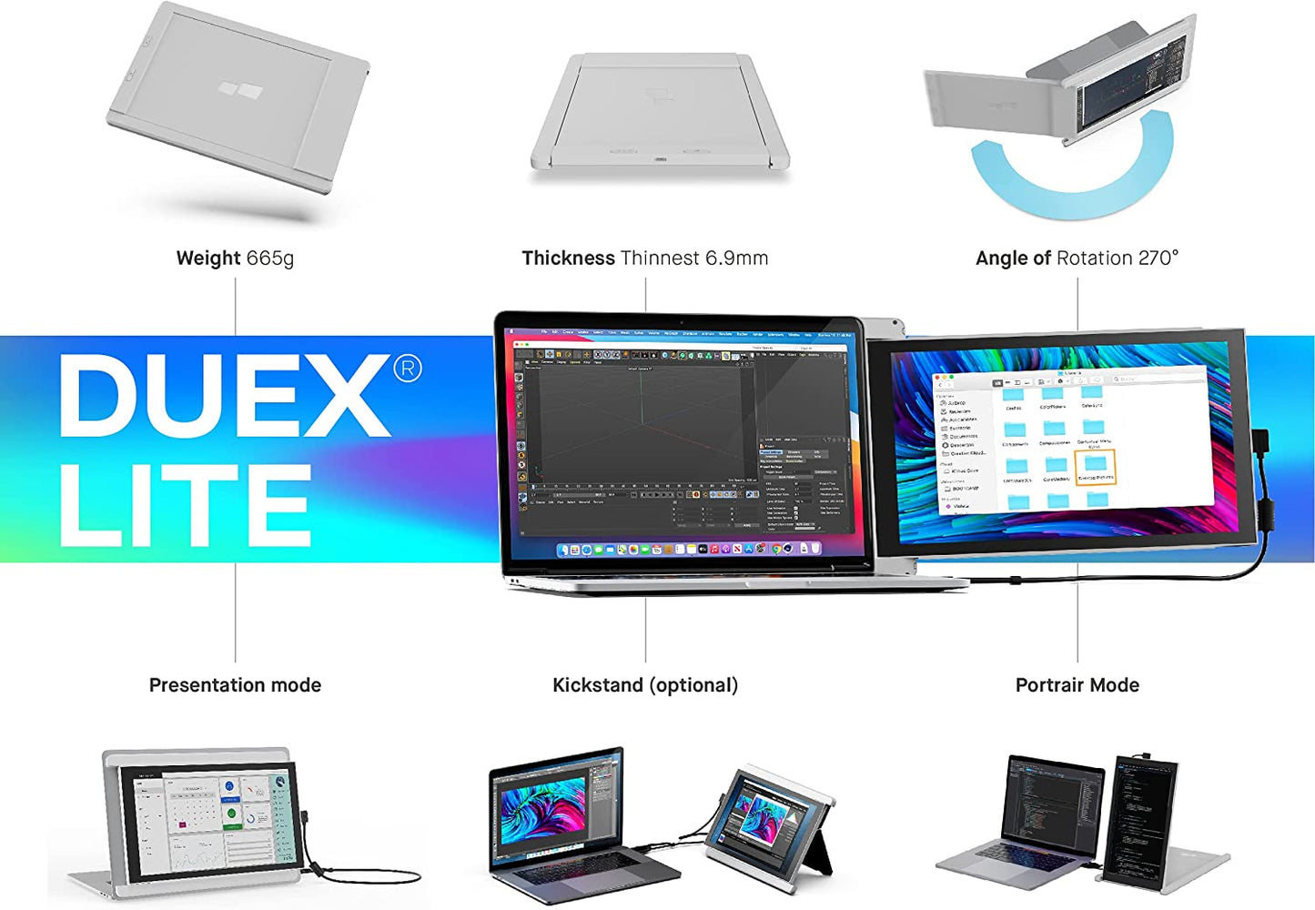 Lite Mobile Pixels Portable Monitor for Laptops 