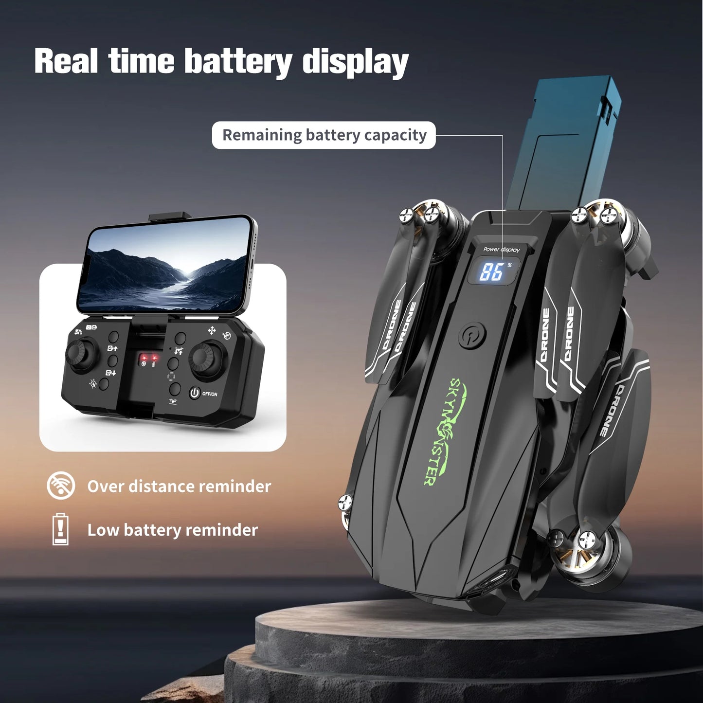 4K Professional Dual Camera 6CH Foldable Drone