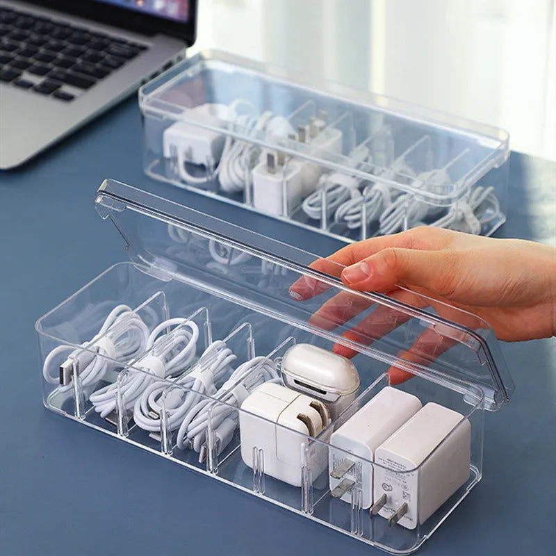 See-Through Charge Cable Organizer Box