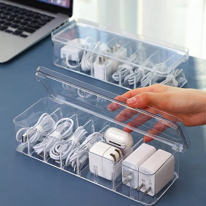 See-Through Charge Cable Organizer Box