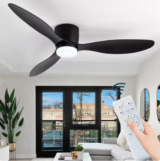 Digital Ceiling Fan with Light 6-Speed Choice