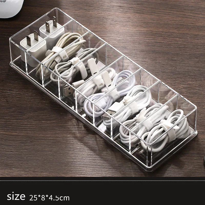 See-Through Charge Cable Organizer Box