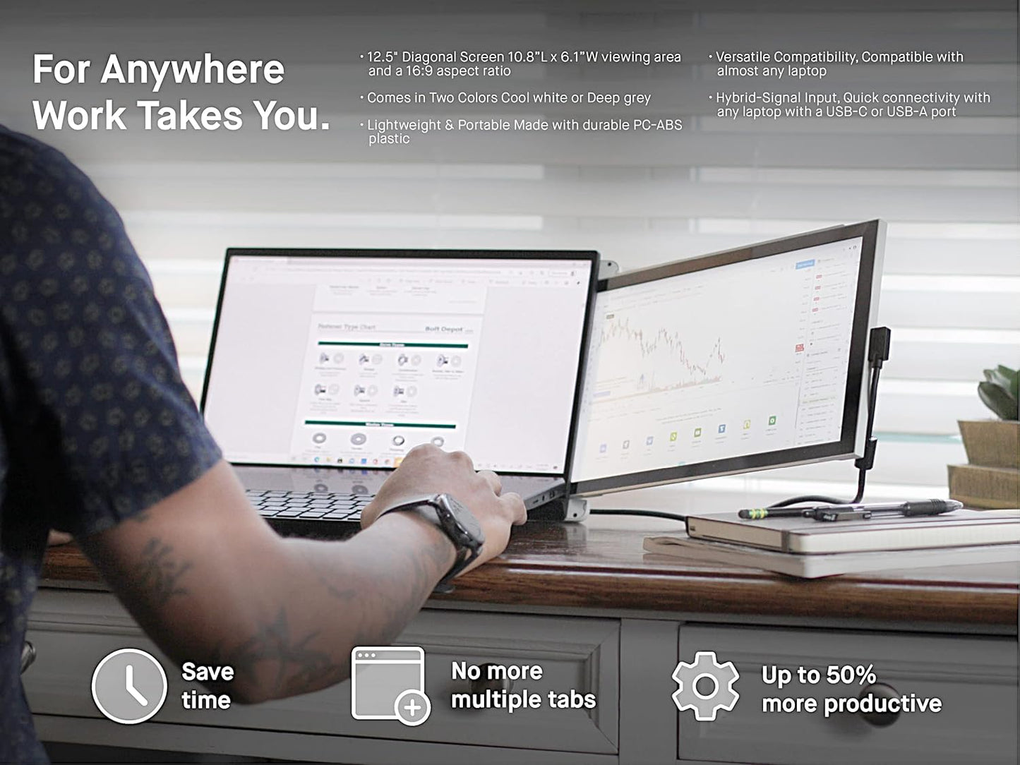 Lite Mobile Pixels Portable Monitor for Laptops 