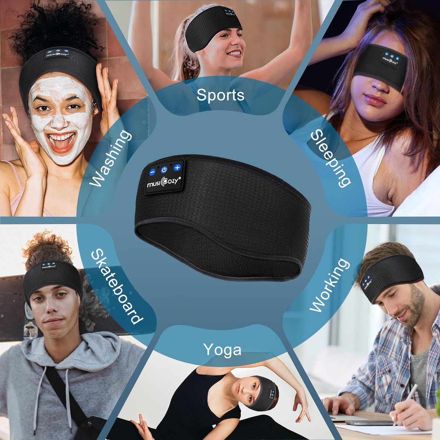 Breathable Music Headband with Bluetooth