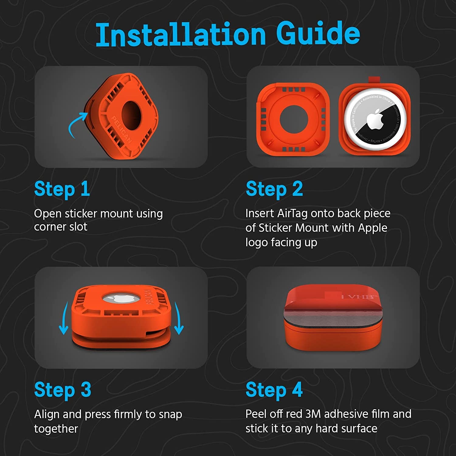 Air Tag Case with 3M Adhesive Sticker