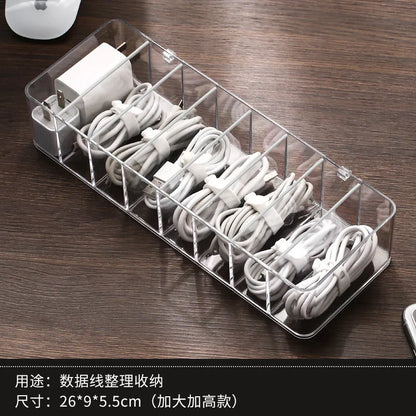 See-Through Charge Cable Organizer Box