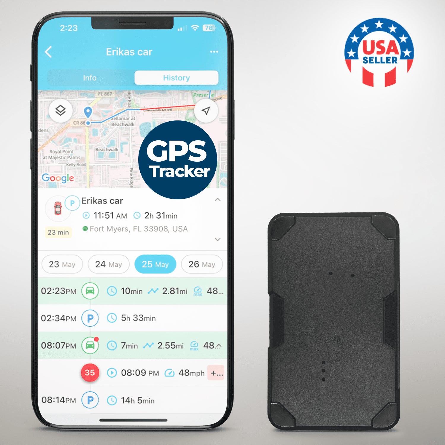 Small Magnetic GPS Tracker for Vehicles