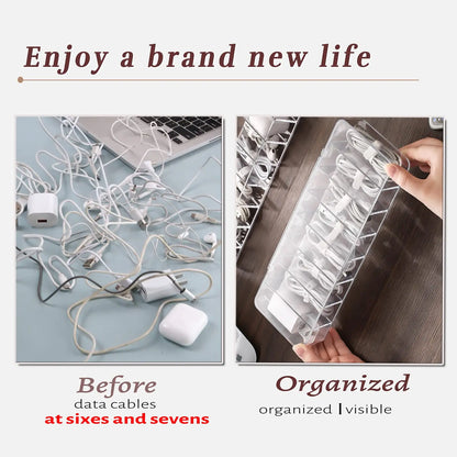 See-Through Charge Cable Organizer Box