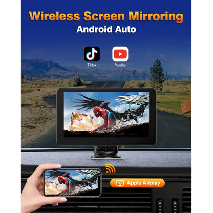 7" Wireless Portable Car play Compatible Android Auto