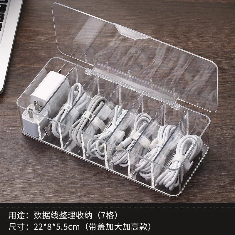See-Through Charge Cable Organizer Box