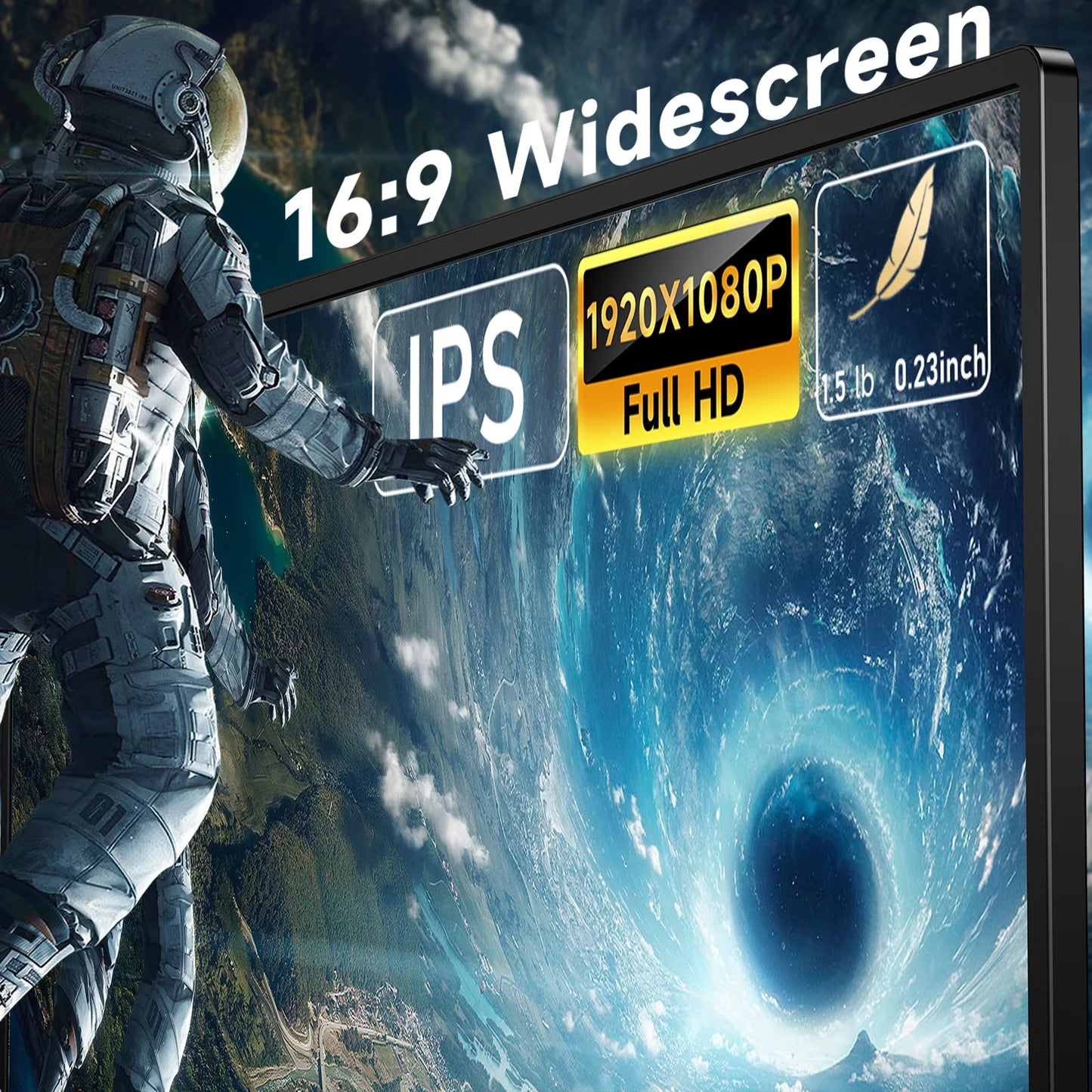 15.6'' Portable Monitor with Case (Black)