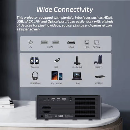 C4 PRO 1080P Projector Full HD 4K 1200ANSI Projectors